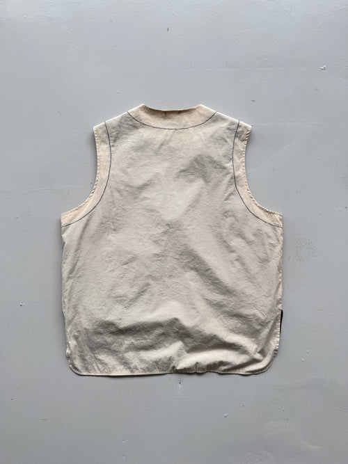 Cream Champion 90's Vintage Utility Vest Gillet - XL