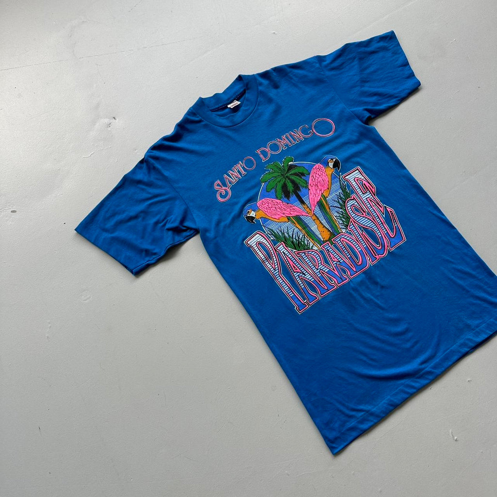 Blue Santa Domingo Paradise 90s Vintage T-shirt - Medium
