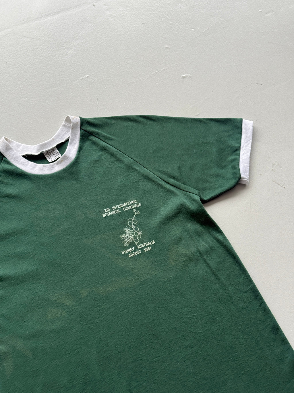 Green International Botanical Congress 80's Vintage Ringer T-Shirt - Small