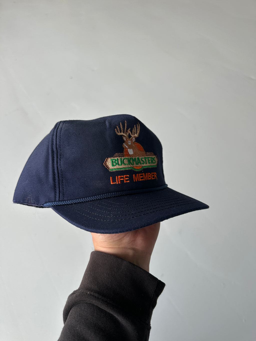 Navy Buckmasters Life Member 90's Vintage SnapBack Cap
