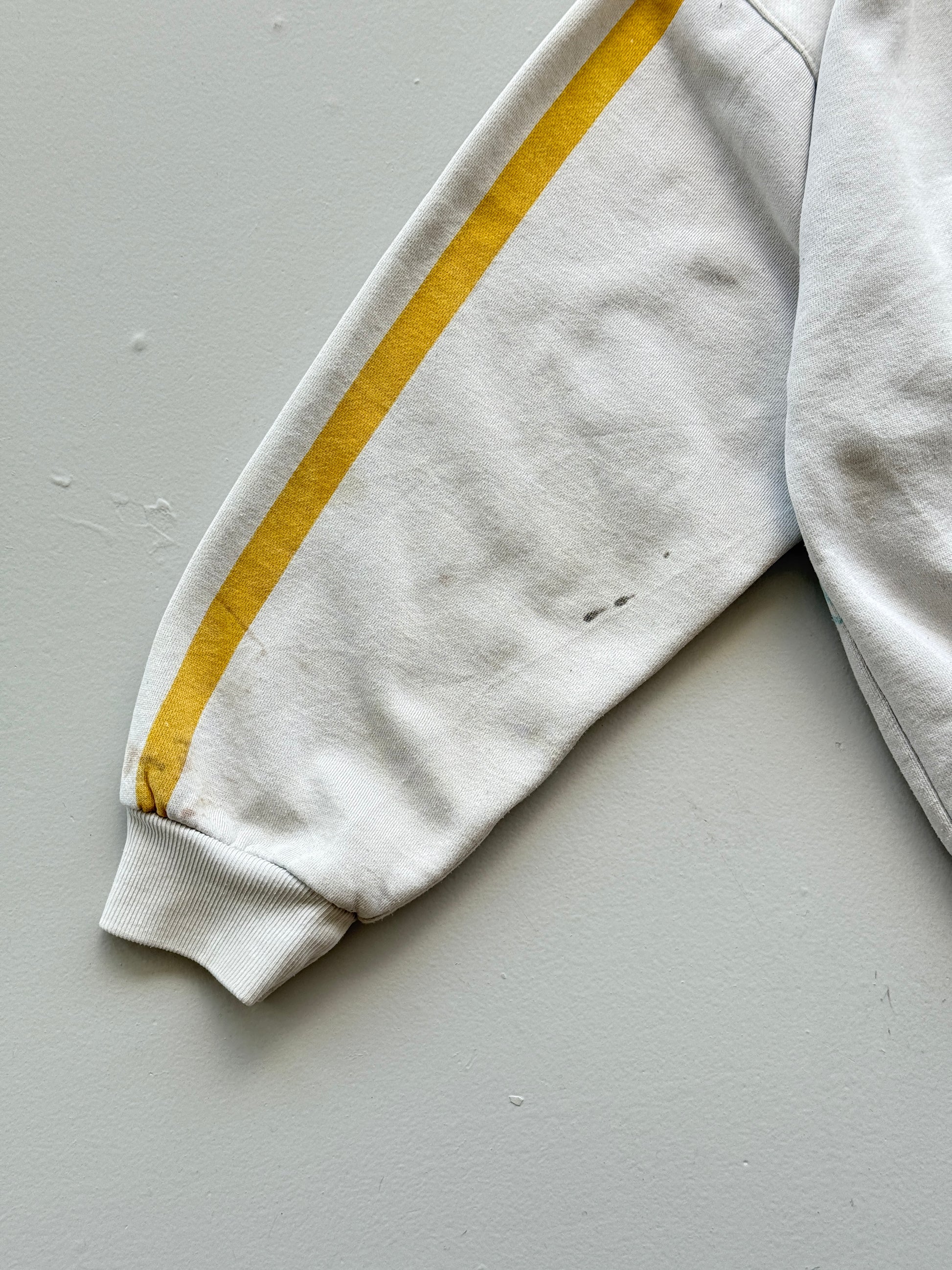 White Adidas 70's Vintage Munich Olympics Graphic Sweatshirt Jumper - Medium
