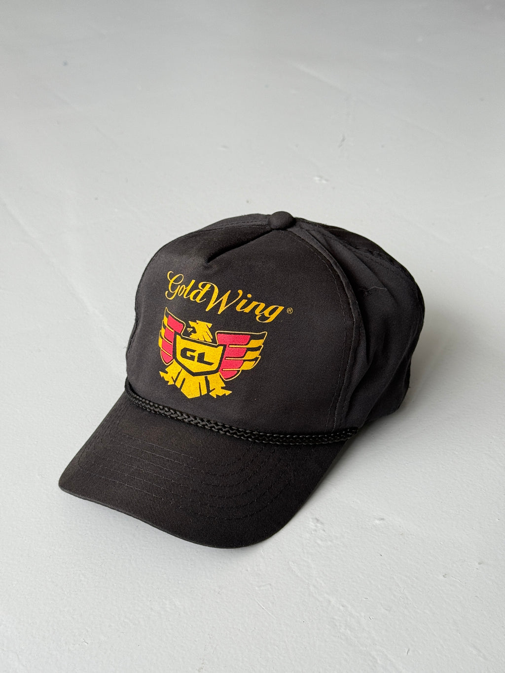 Black Gold Wing Motorcycles Vintage Cotton SnapBack Trucker Cap