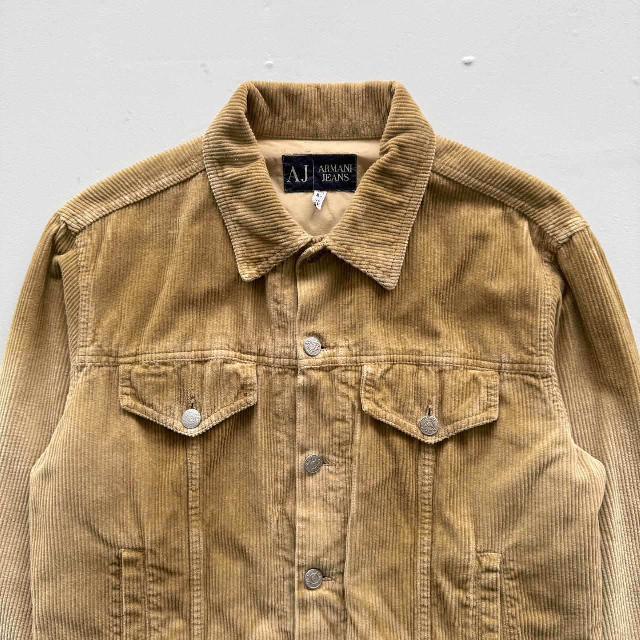 Brown Armani Jeans Corduroy Vintage Jacket - Womens Large Size 10/12