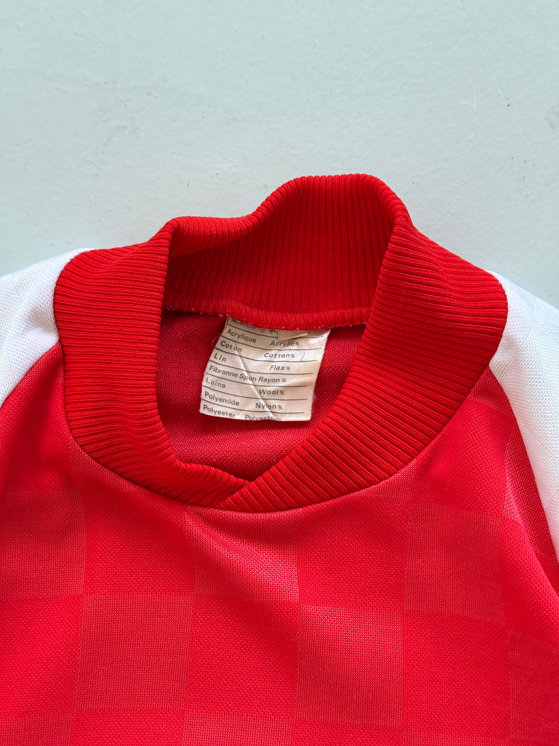 Red Crédit Mutuel 90's Vintage Long Sleeve Football Shirt- Medium