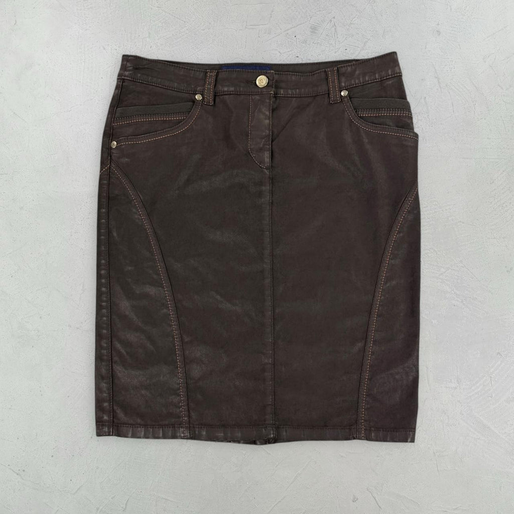 Trussardi Brown Vintage Skirt - W30 L21 Medium