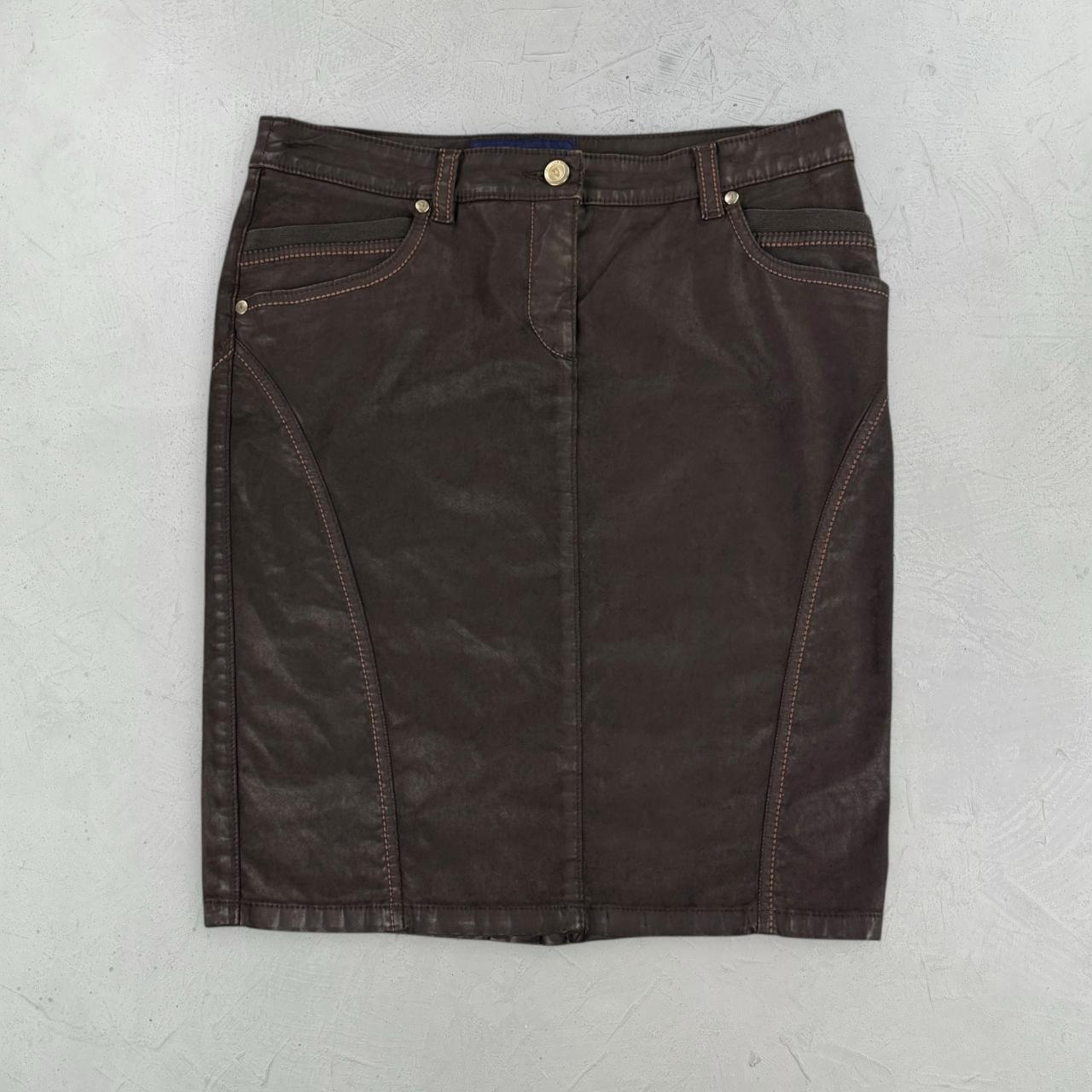 Trussardi Brown Vintage Skirt - W30 L21 Medium