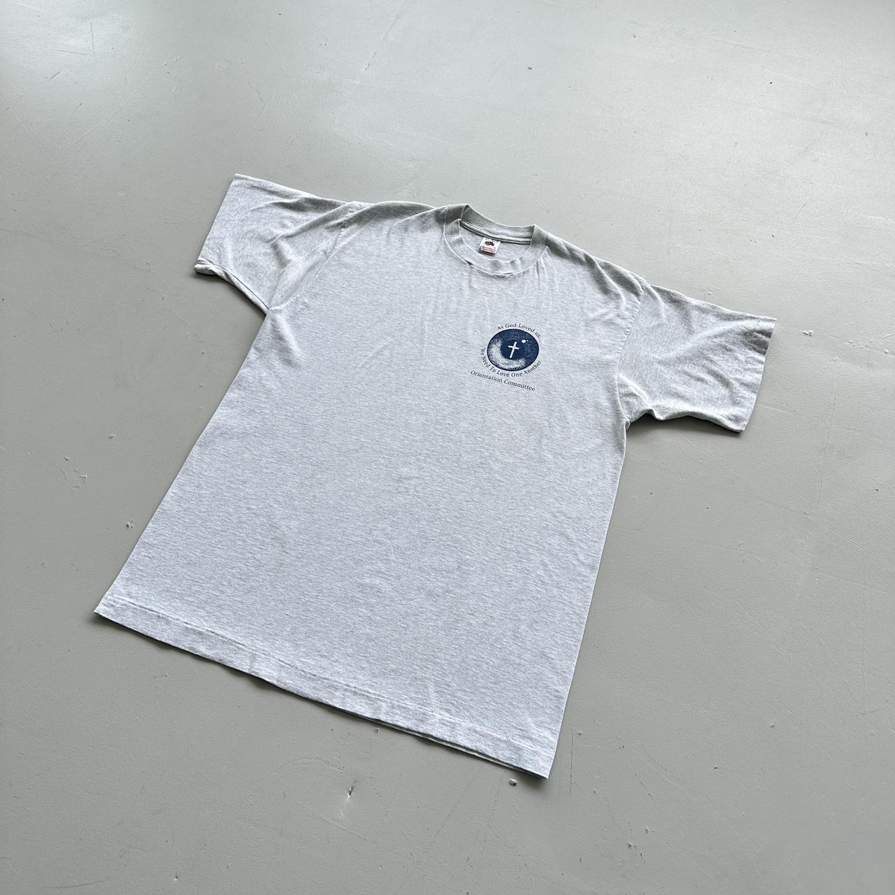 Grey Religious Christian Vintage 90's T-shirt - XL