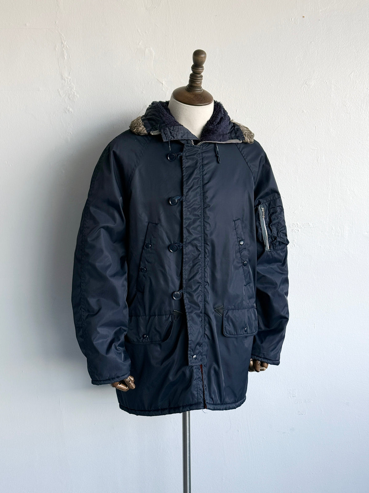 Navy Made in Korea 80s Vintage Snorkel Parka