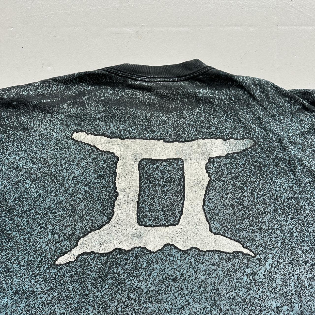 Black Blue Gemini AOP 90s Vintage Graphic T-Shirt - 2XL