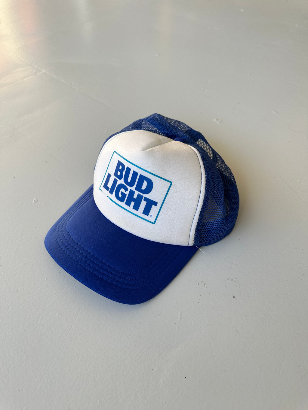 Bud Light Beer Vintage Foam & Mesh SnapBack Trucker Cap