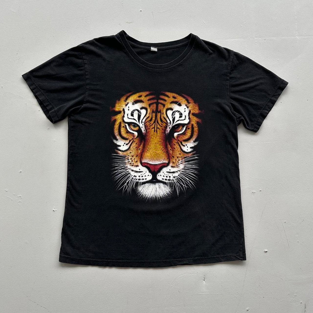 Black Tiger 90s Vintage T-shirt - Medium