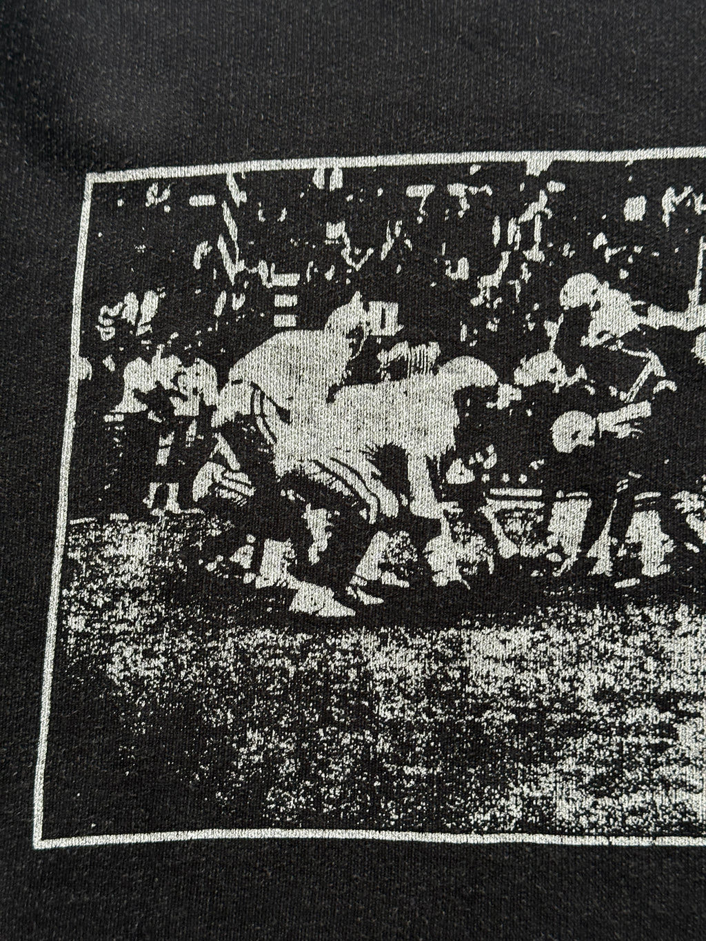 Black American Football 80's Vintage Graphic Sweatshirt Jumper - Large