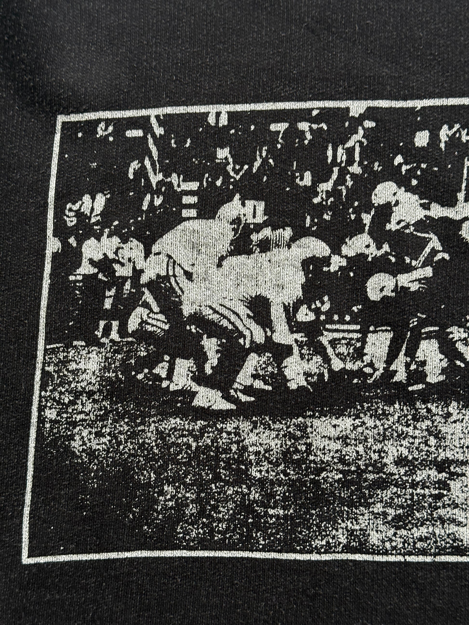 Black American Football 80's Vintage Graphic Sweatshirt Jumper - Large