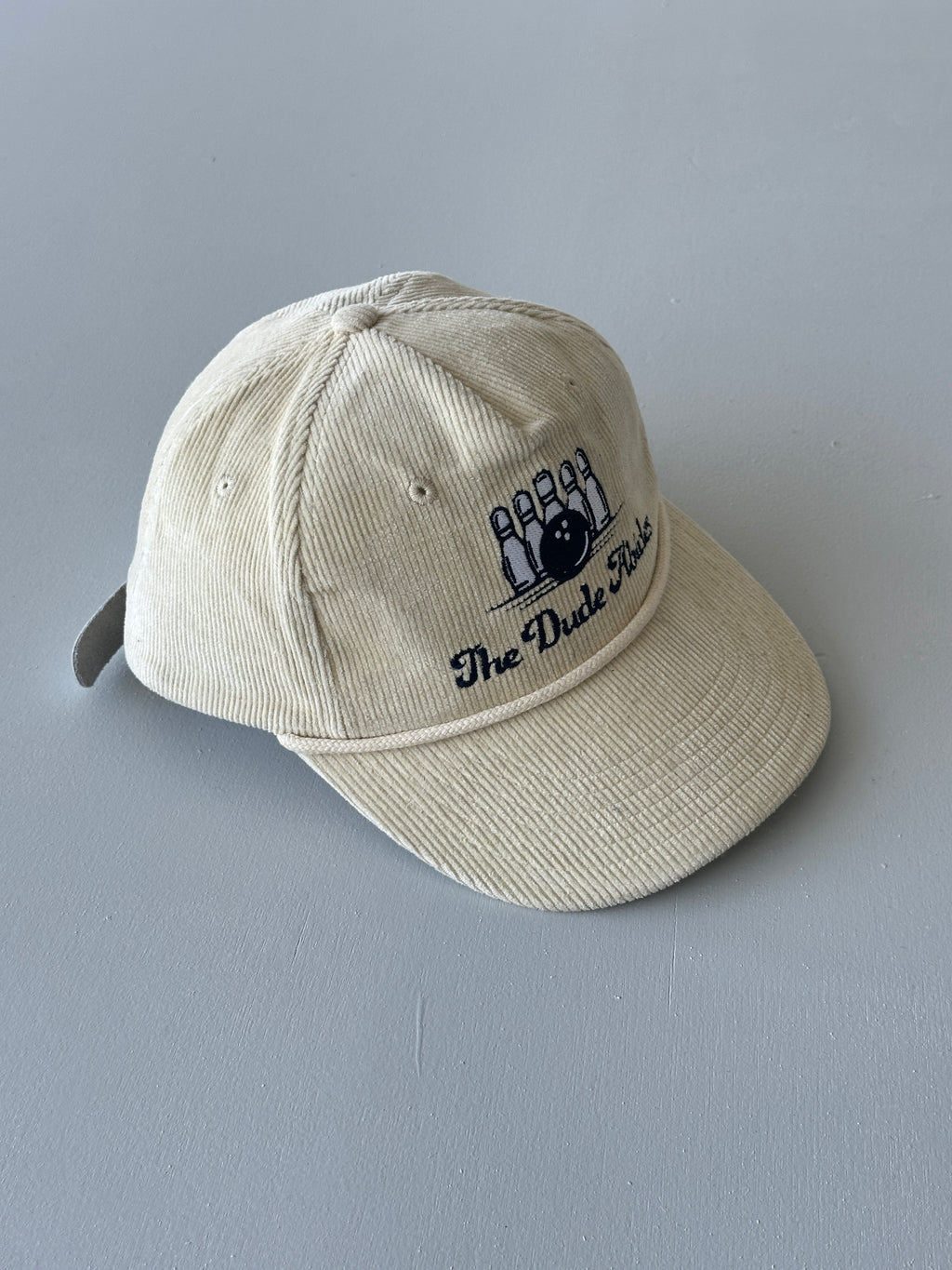 Cream The Dude Abides The Big Lebowski Bowling SnapBack Trucker Cap