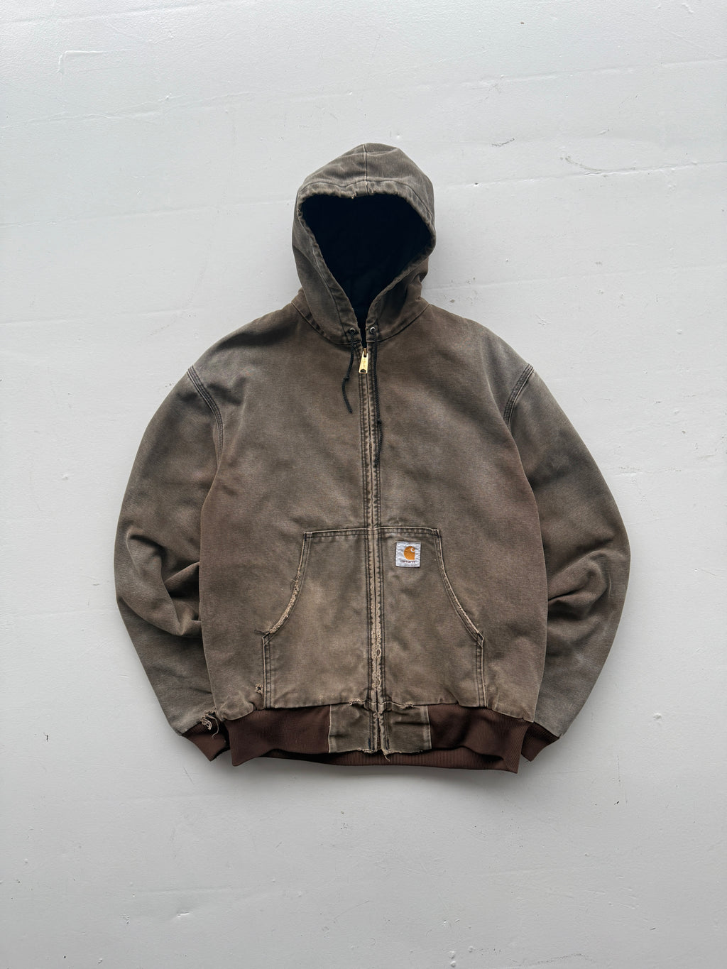 Faded Brown Carhartt 90's Vintage Cavas Active Jacket - Large