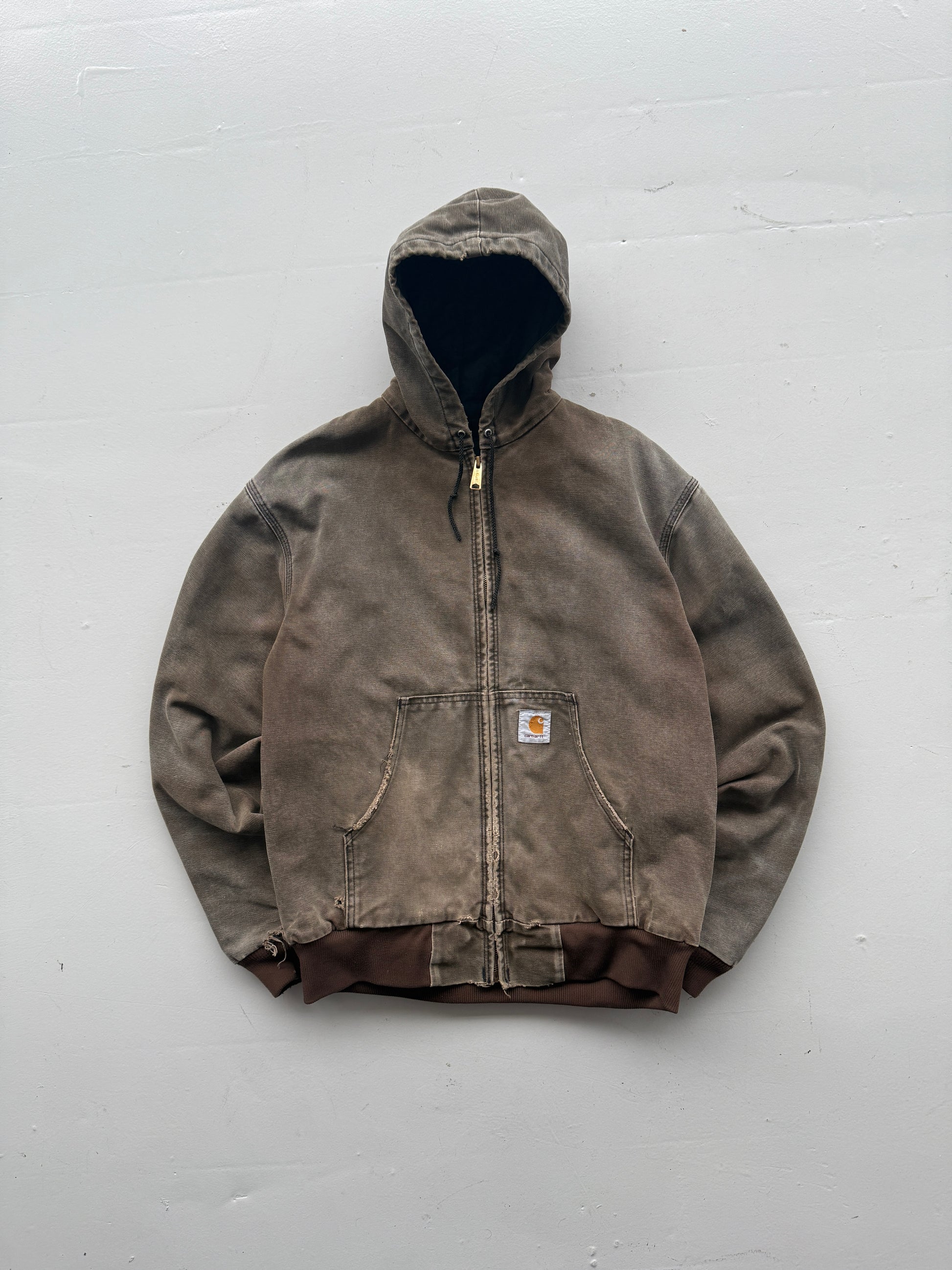 Faded Brown Carhartt 90's Vintage Cavas Active Jacket - Large