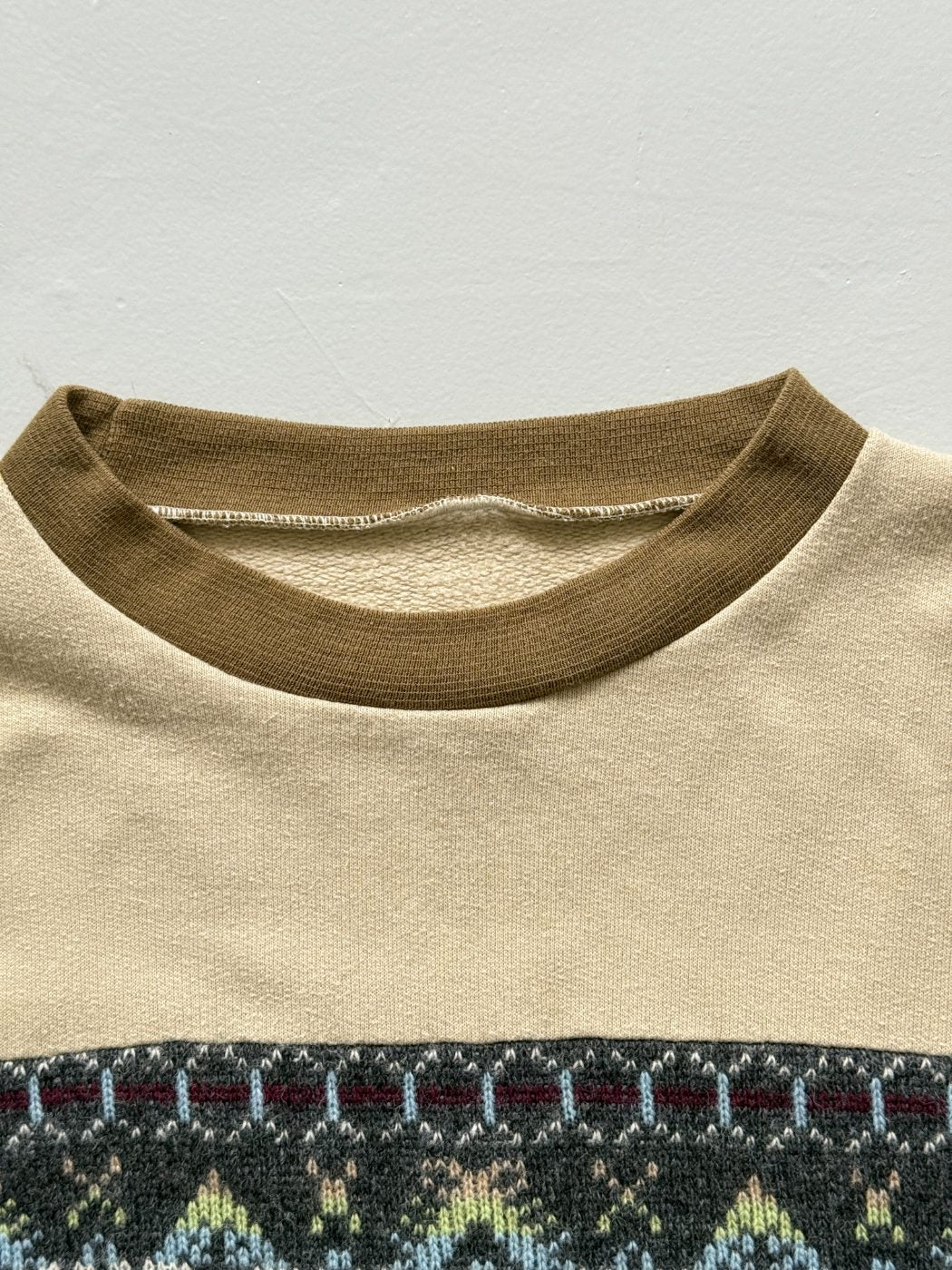 Nick Graphic Knit 80's Vintage Sweatshirt - Small/Cropped Medium