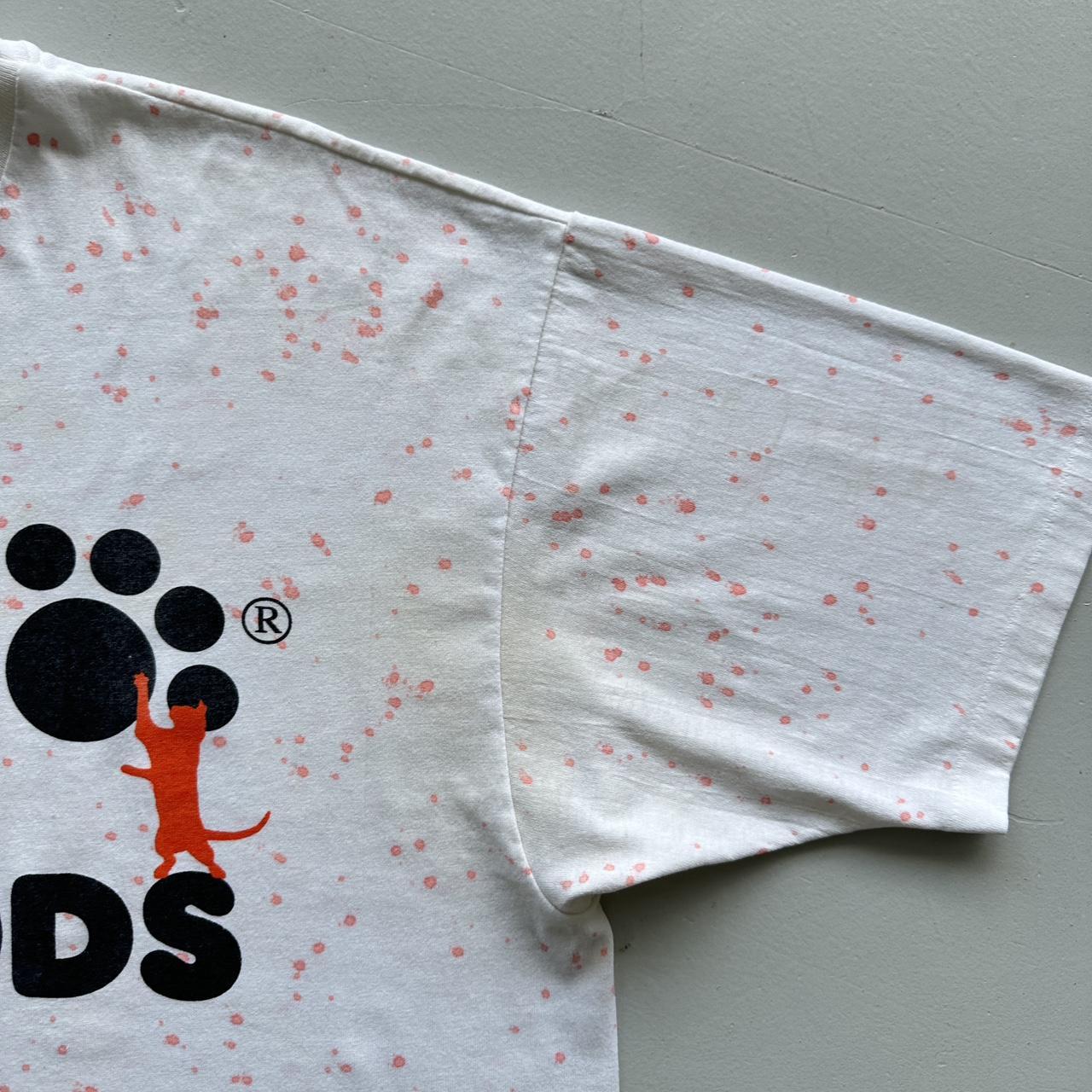 White IAMs Catfoood AOP Vintage T-shirt - XL