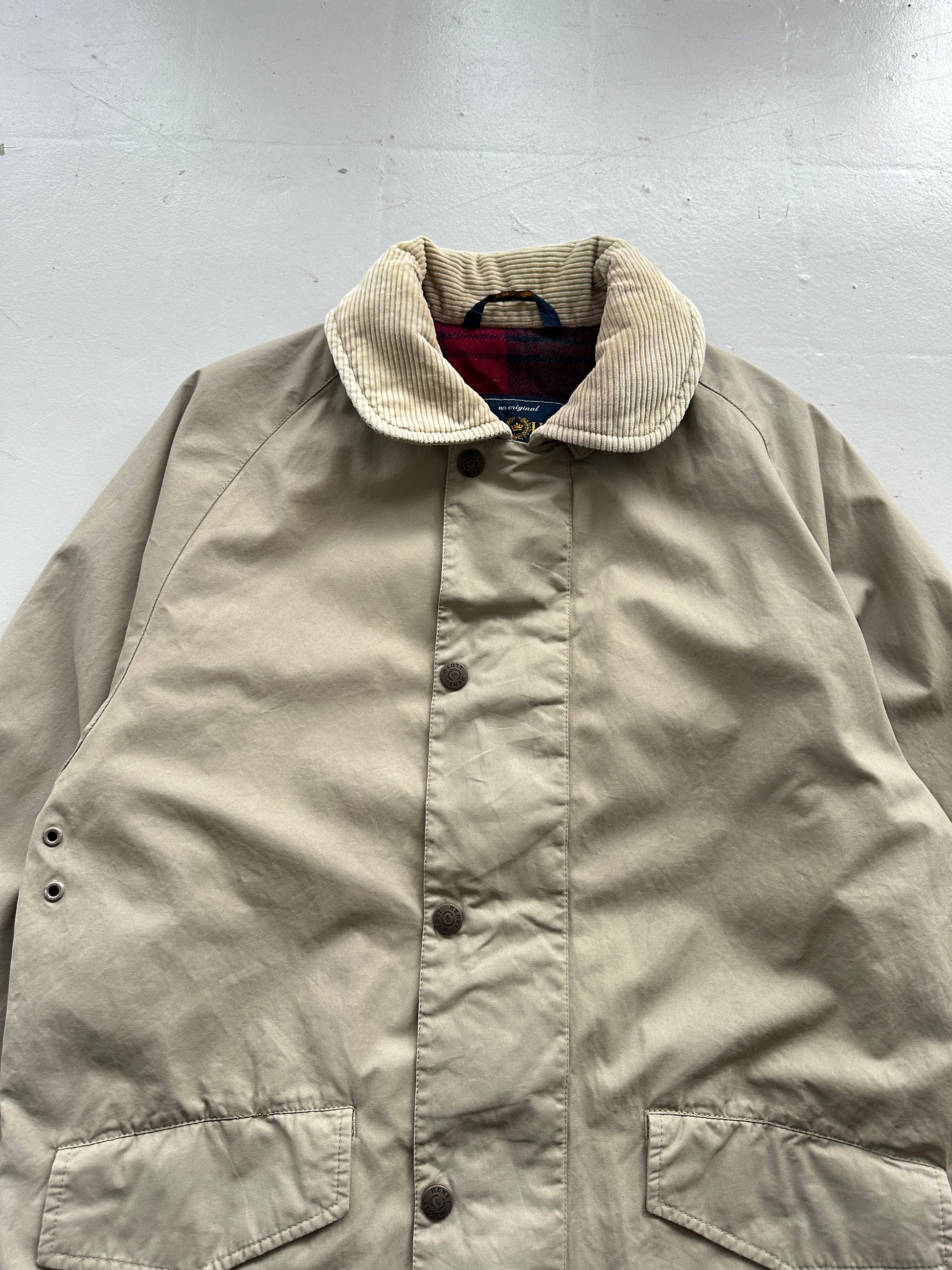 Henri Lloyd 90's Vintage Barn Jacket Corduroy Collar - Small