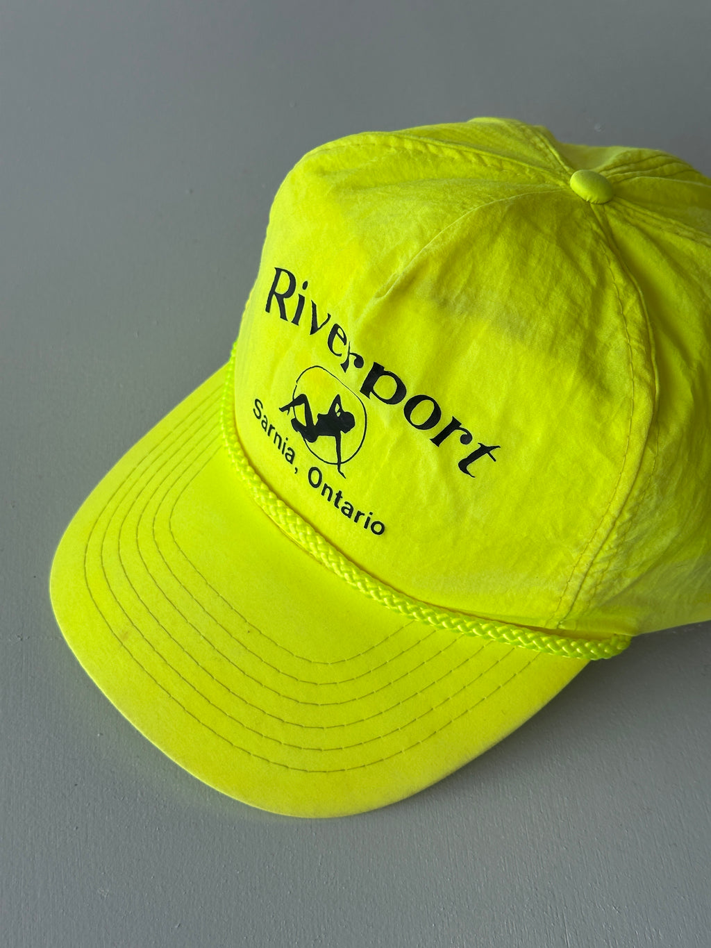 Neon Yellow Riverport 90's Vintage SnapBack Trucker Cap