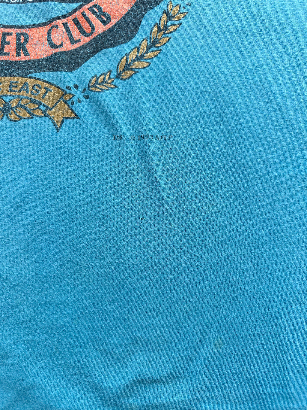 Blue Miami Dolphins Vintage Single Stitch NFL T-Shirt 90's - 2XL