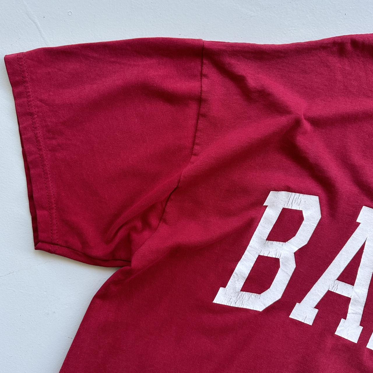 Burgundy BAMA University 90s Vintage T-shirt - Large