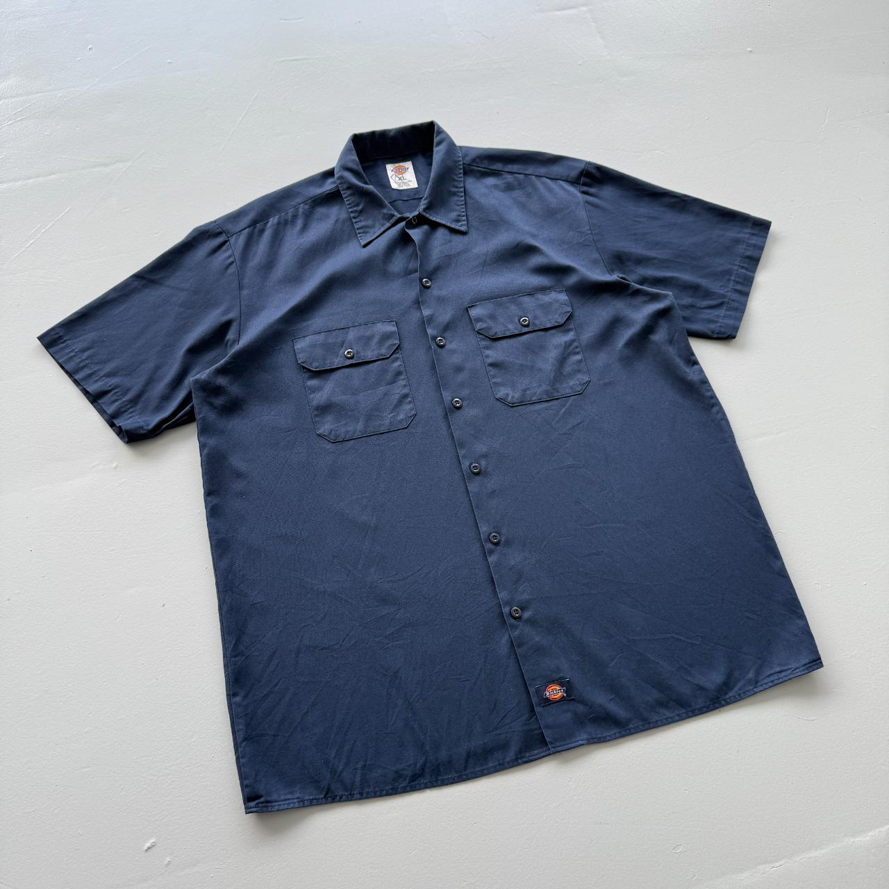 Navy Blue Dickies Workwear 90s Vintage Shirt - XL