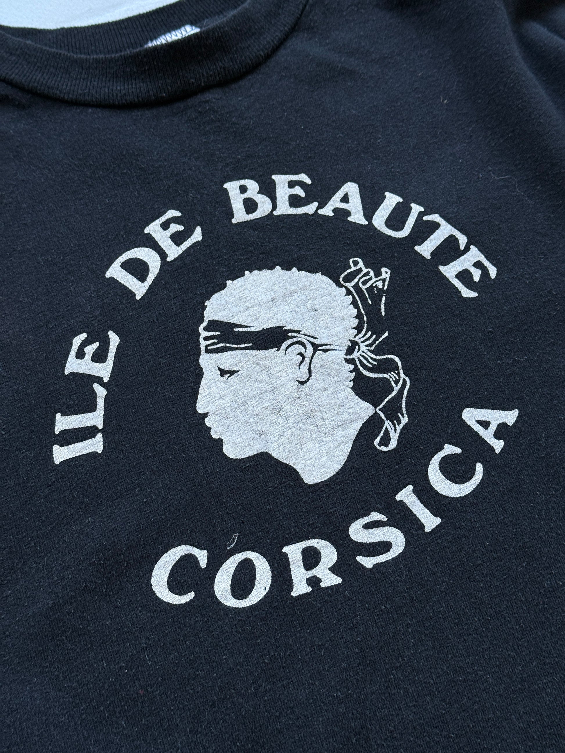 Black Corsica 90's Vintage Graphic Sweatshirt Jumper - Small