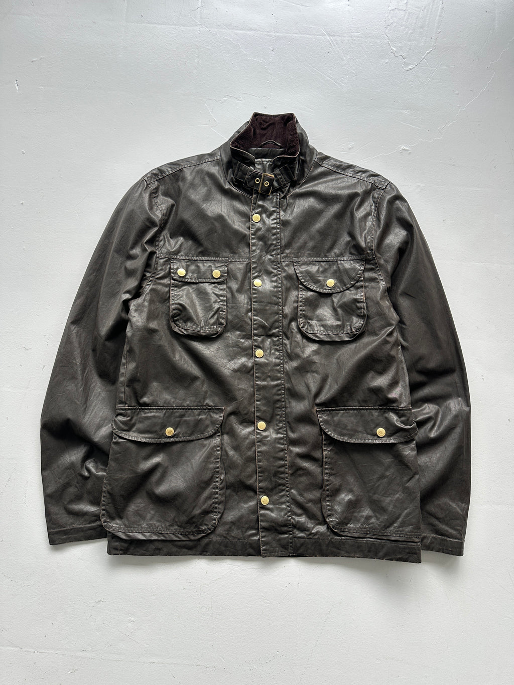 Brown Black Vintage Utility Field Jacket These Glory Days - Womens 12/14