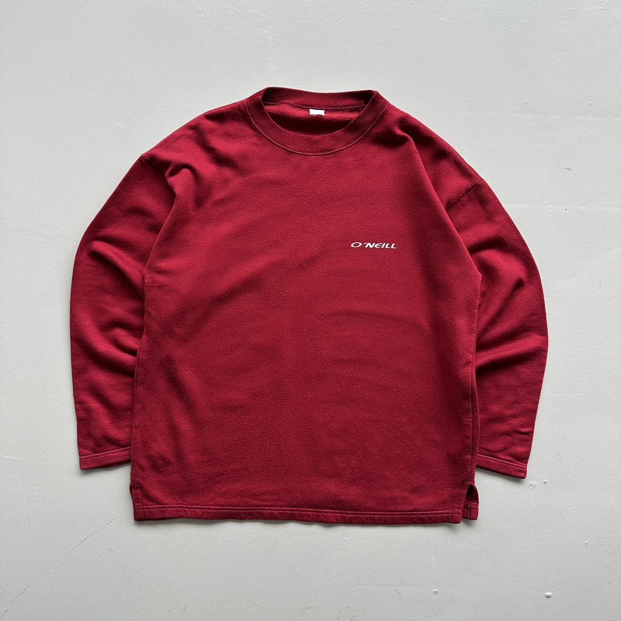 Burgundy O’neill Surf Competition 90’s Vintage Graphic Sweatshirt - Large