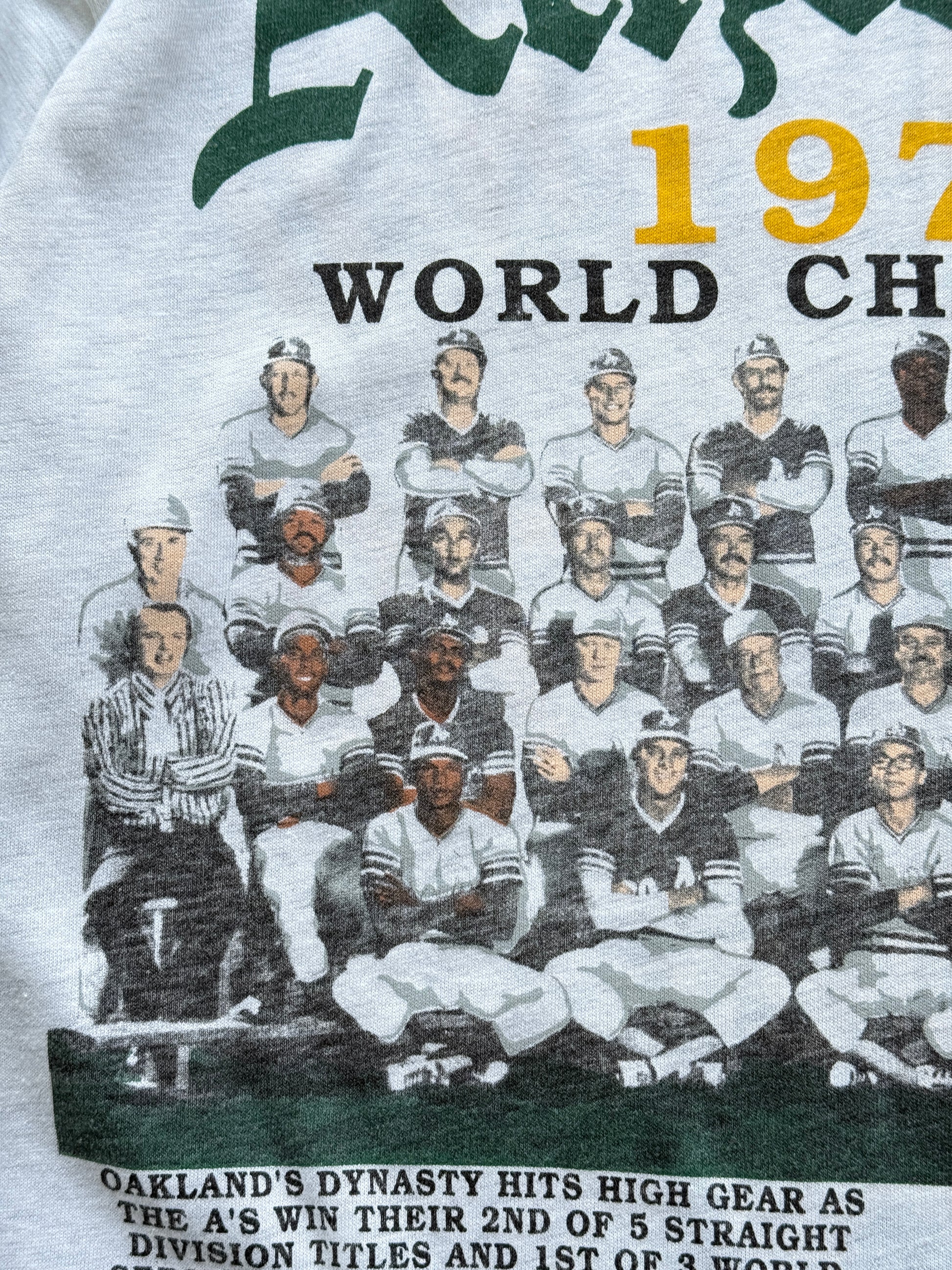 Oakland Athletics 1972 World Champions 90's Vintage Single Stitch Graphic T-Shir