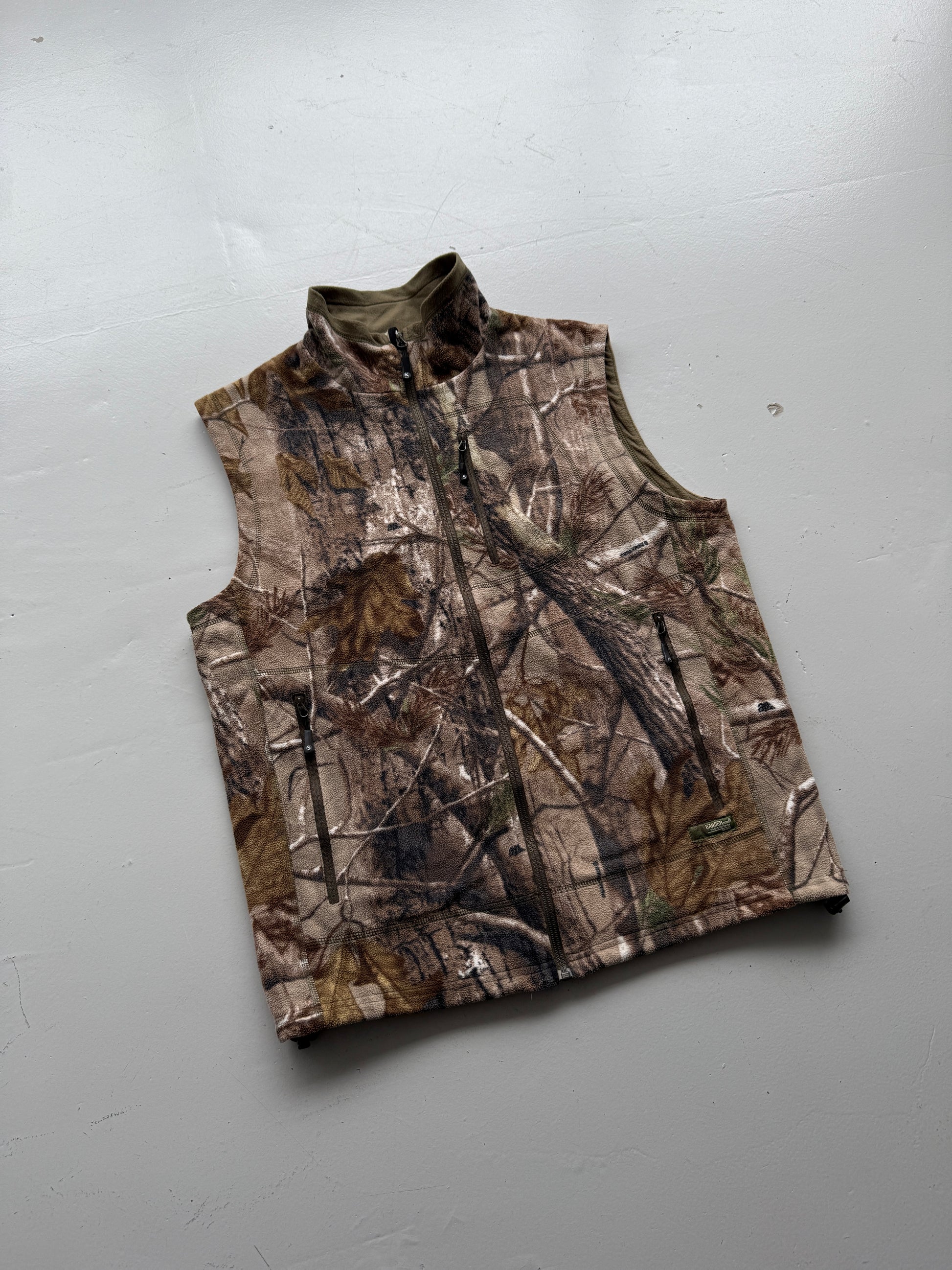 Real Tree Camo Vintage 90's Fleece Vest - Medium