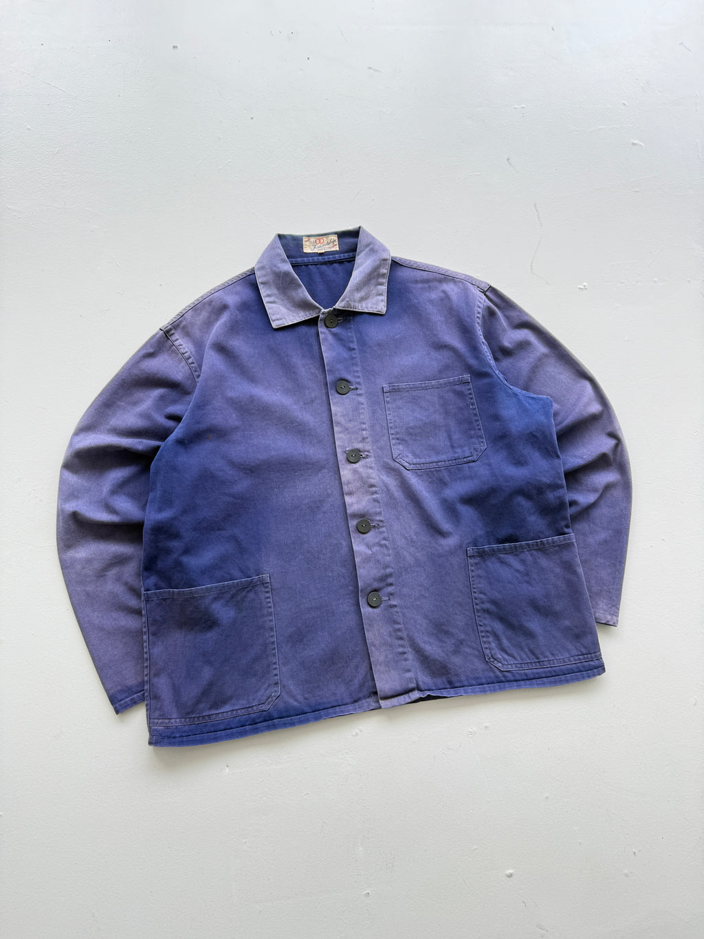 Faded Blue Friendship Made in China Vintage Workwear Chore Jacket CH386 - XS