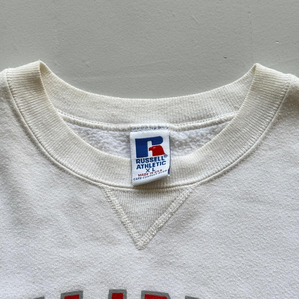 White Bellarmine College 90’s Vintage Graphic Sweatshirt - Large