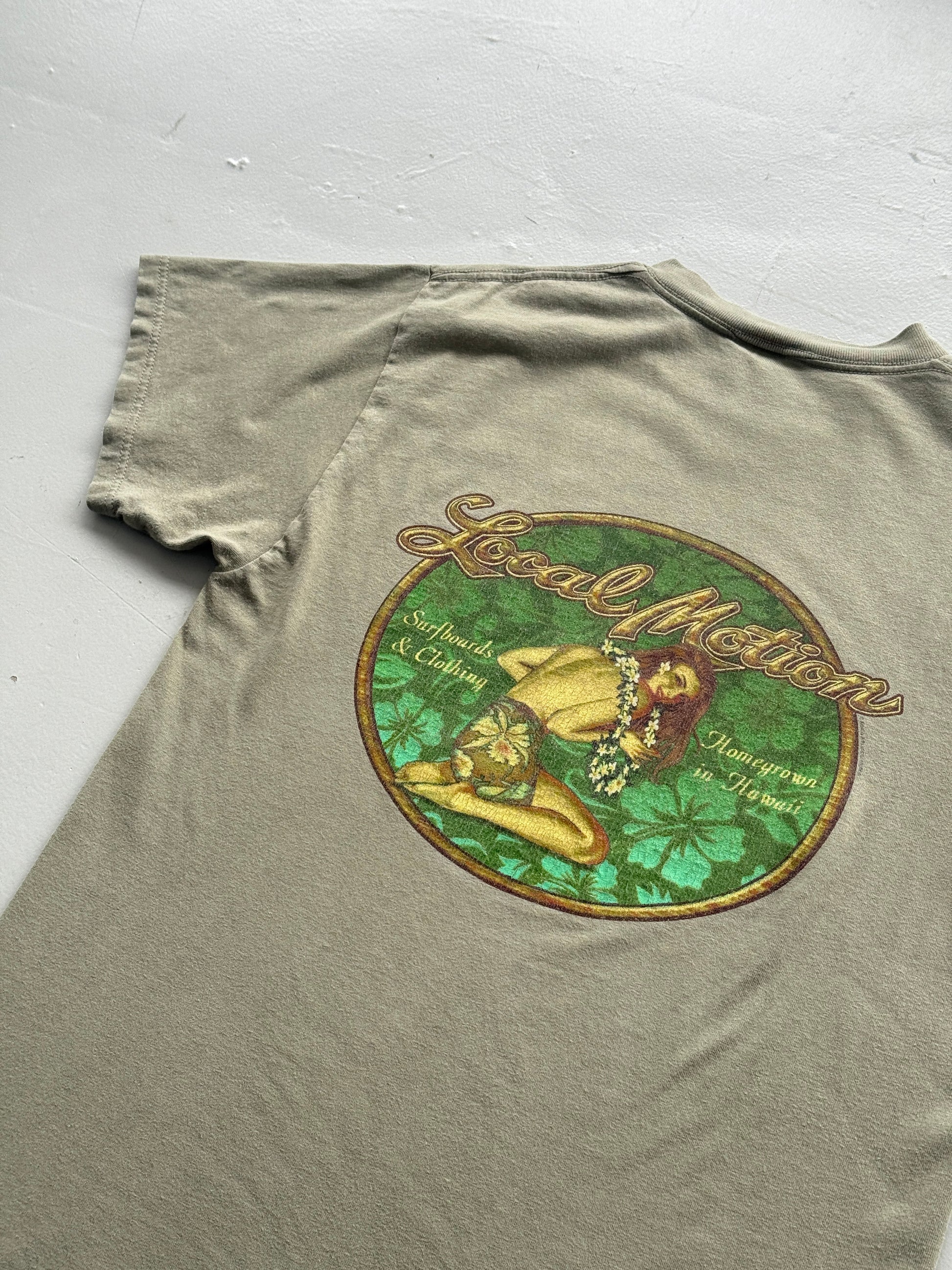 Green Local Motion Hawaii 00's Vintage Tourist Graphic T-Shirt - Medium