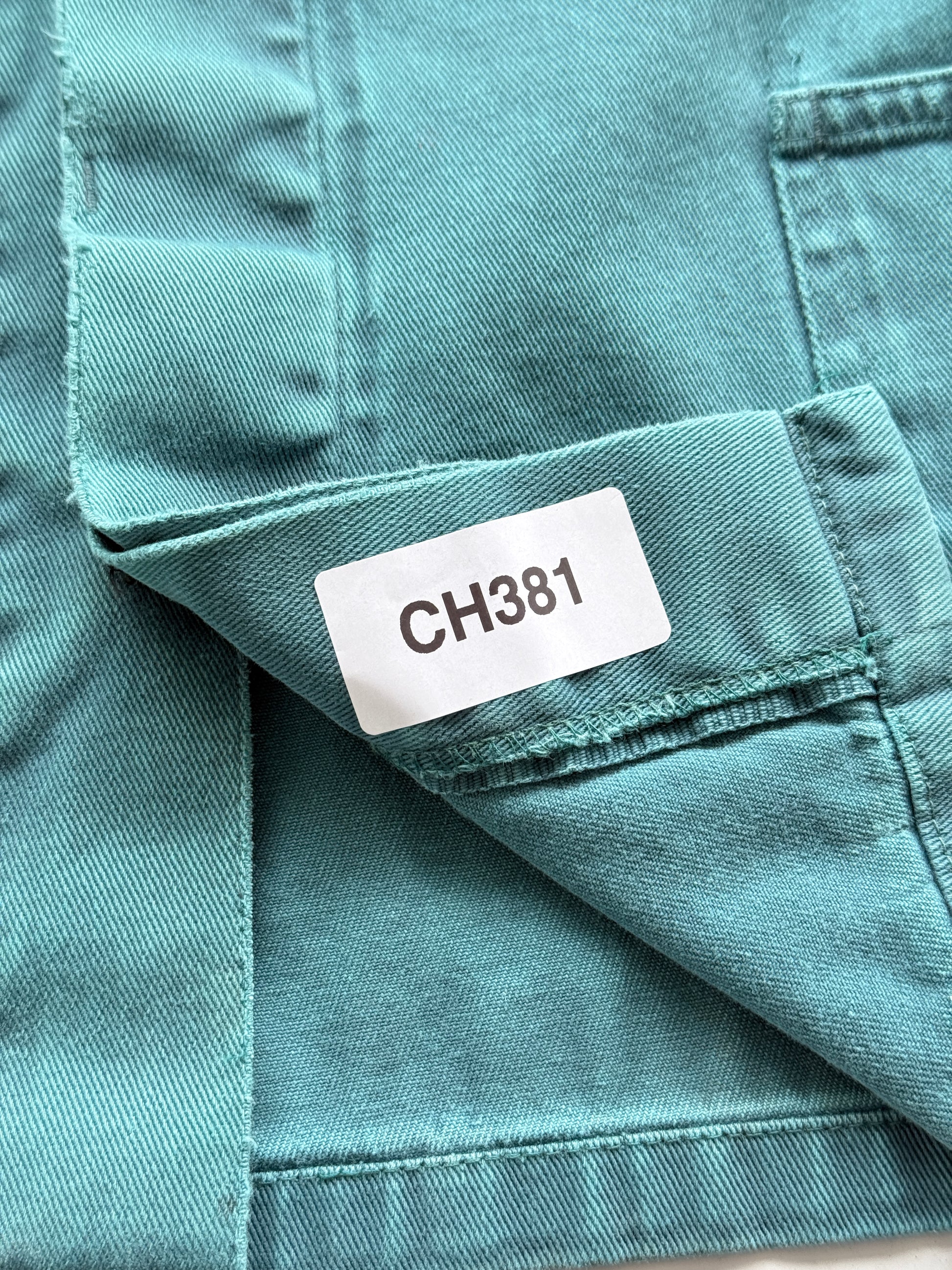 Teal French Vintage Workwear Chore Jacket 80's CH381 - Small
