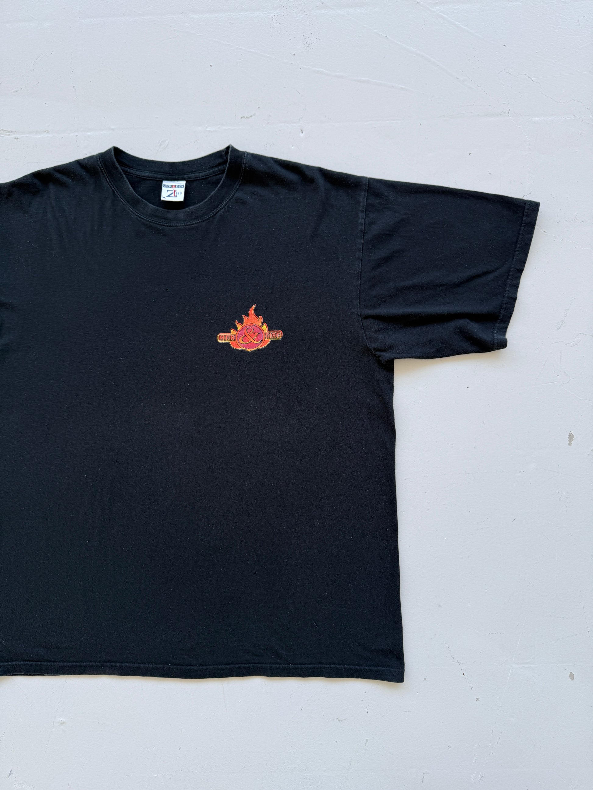 Black Men & Fire 00's Vintage Graphic T-Shirt - XL