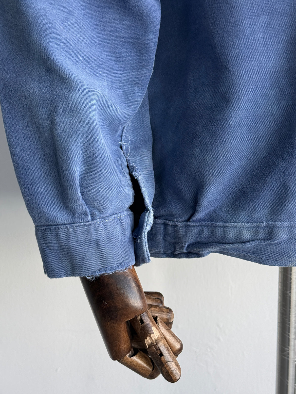 Blue French Moleskin 1950s Vintage Workwear Chore Jacket CH490 - Medium