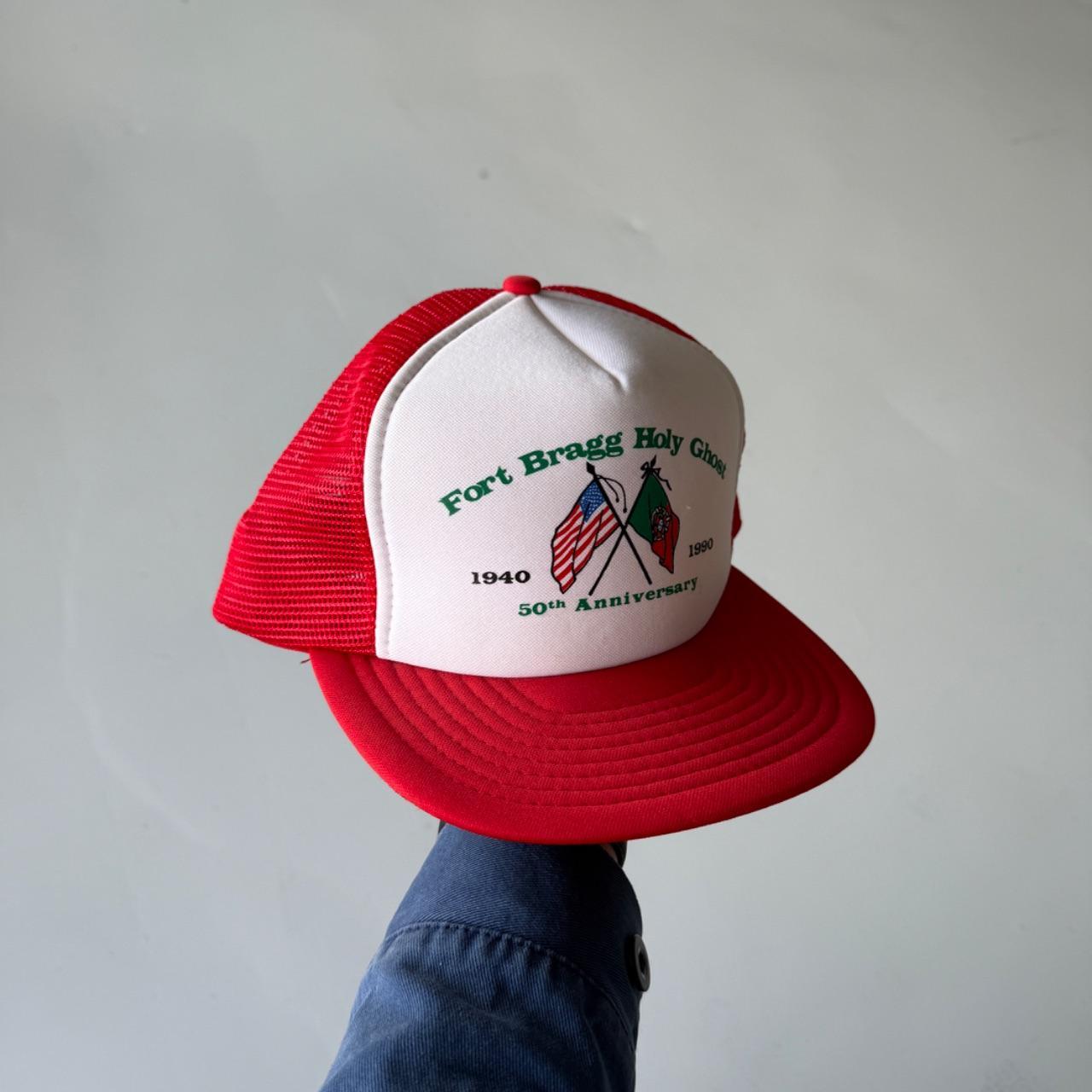 Red Fort Bragg Holy Ghost Vintage Foam and Mesh SnapBack Trucker Cap