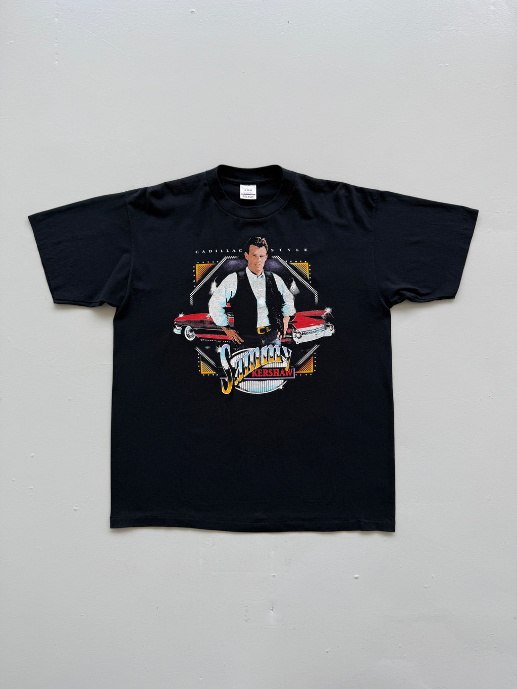Black Sammy Kershaw 90's Vintage Single Stitch Graphic Band T-Shirt - XL
