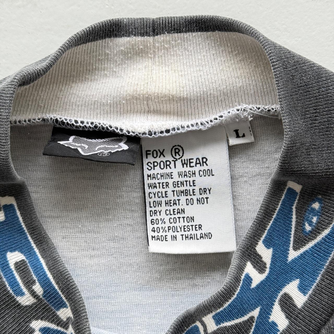 Faded Fox Racing 90s Vintage Graphic Long Sleeve Motocross Jersey - Large