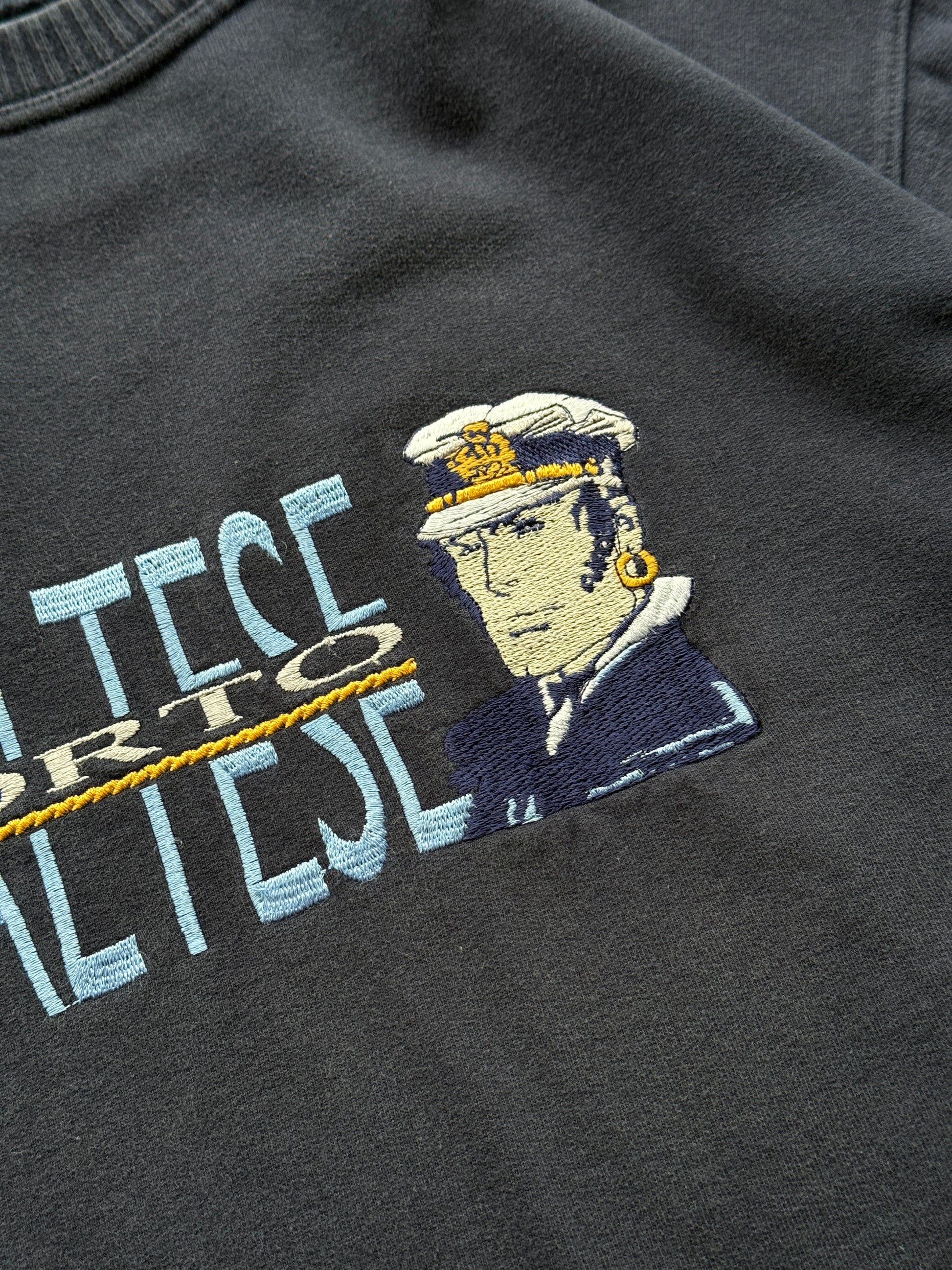 Navy Vintage Corto Maltese Sweatshirt 90's Sweater- Large