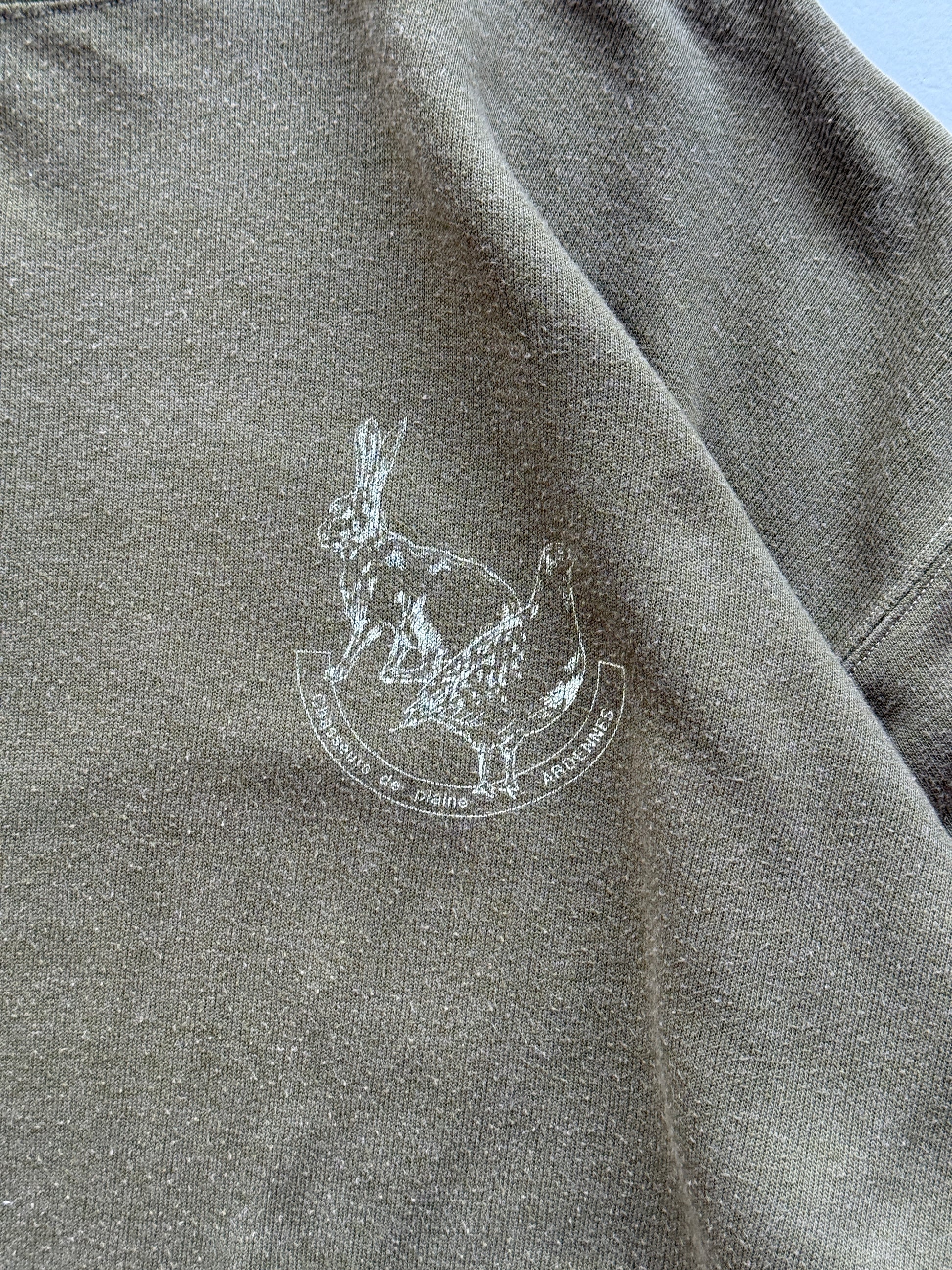 Green Hunting 90's Vintage Sweatshirt Jumper - Small