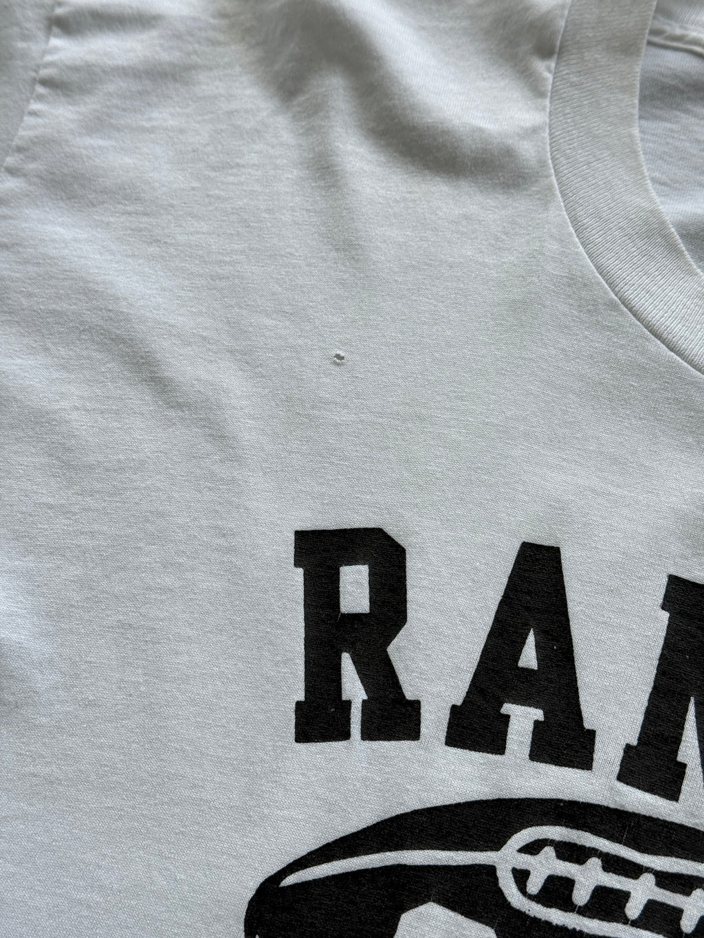 White Ranger Football 90's Vintage Single Stitch Collage T-Shirt - XL