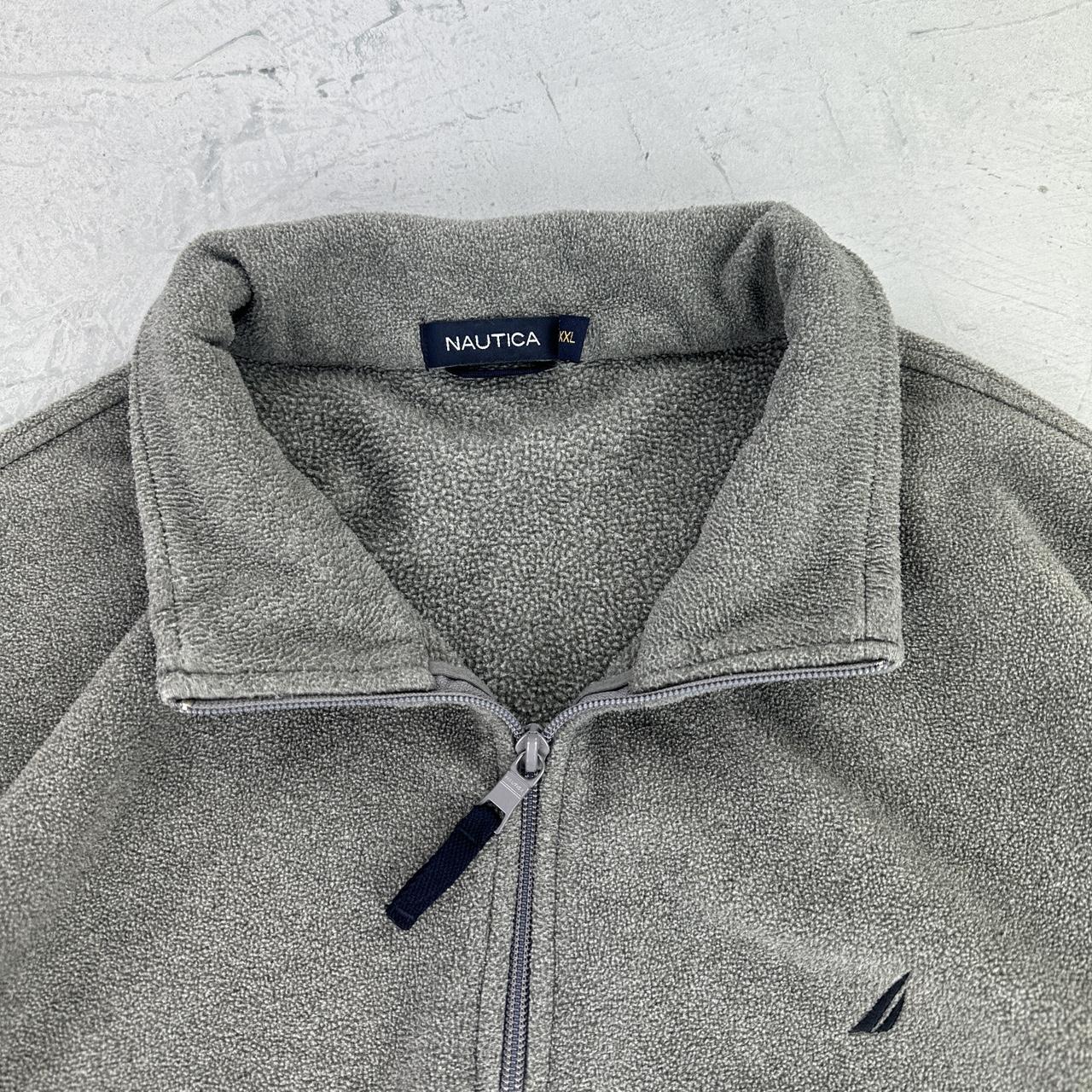Grey Naurtica Quarter-Zip 90s vintage Fleece - 2XL