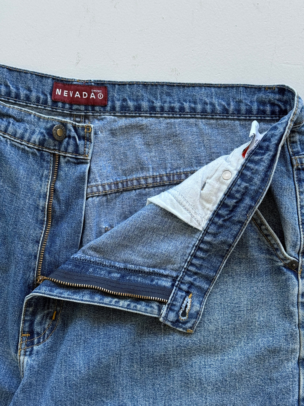 Blue Nevada 00's Vintage Baggy Carpenter Denim Shorts - W38 x L11.5