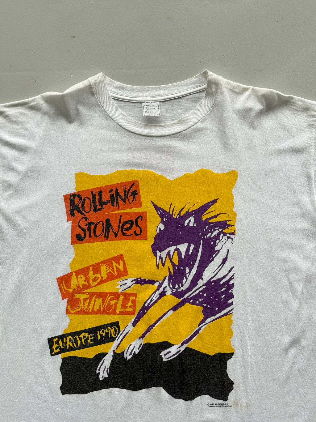White Rolling Stone 90's Vintage Graphic Band T-Shirt - XL