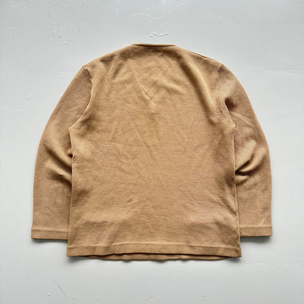Tan Pure Wool Jersey Knit Vintage Sunderland 70s Sweatshirt - Medium