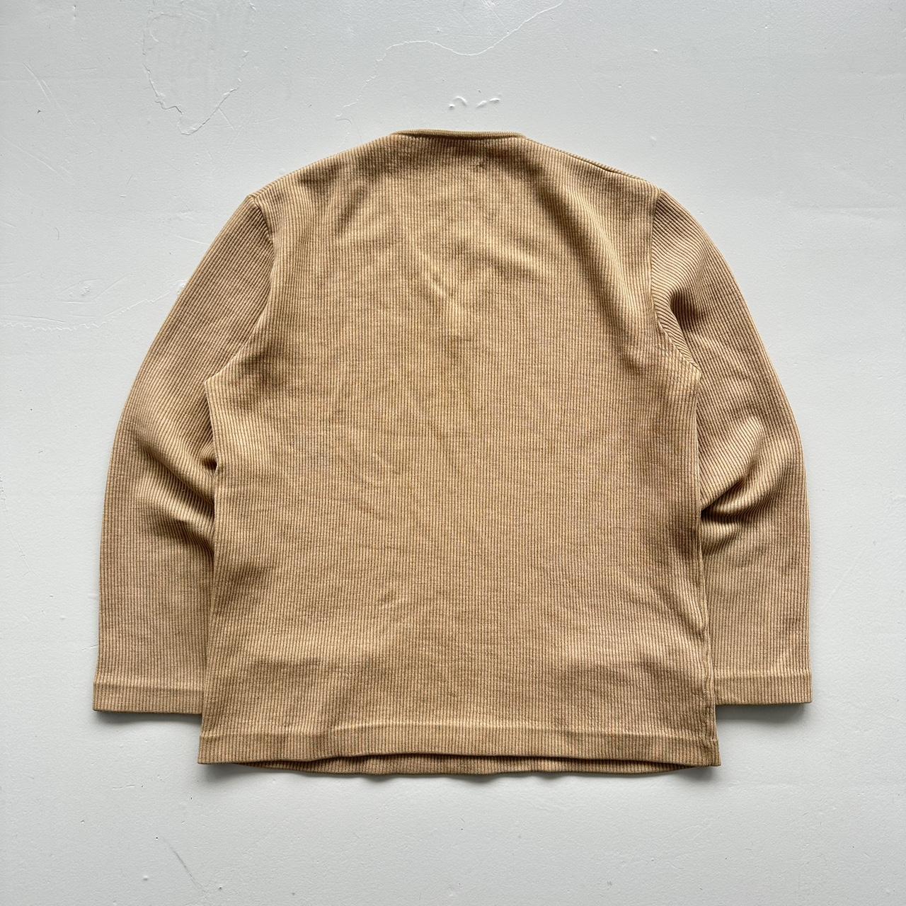 Tan Pure Wool Jersey Knit Vintage Sunderland 70s Sweatshirt - Medium