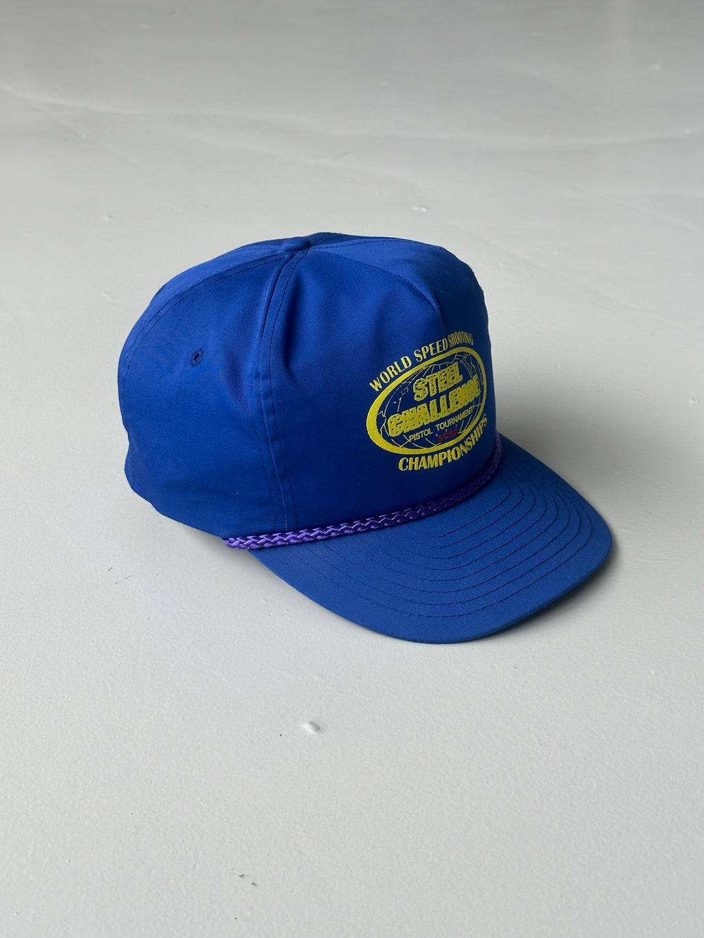 Blue Steel Challenge World Speed Shooting 90's Vintage SnapBack Trucker Cap